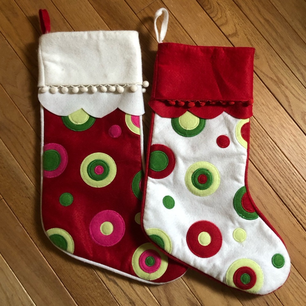 Pair of Felted Christmas Stockings